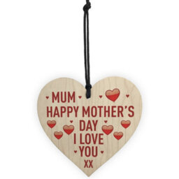 Red Ocean Happy Mothers Day Gift For Mum Novelty Wooden Heart Mum Mother's Day Gifts For Her - thumbnail 5