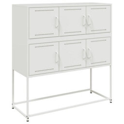 Berkfield Sideboard White 100.5X39X107 Cm Steel - thumbnail 2