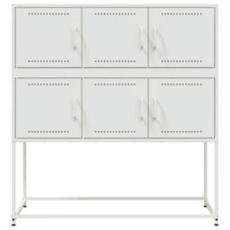 Berkfield Sideboard White 100.5X39X107 Cm Steel - thumbnail 6