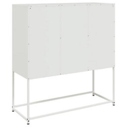 Berkfield Sideboard White 100.5X39X107 Cm Steel - thumbnail 8