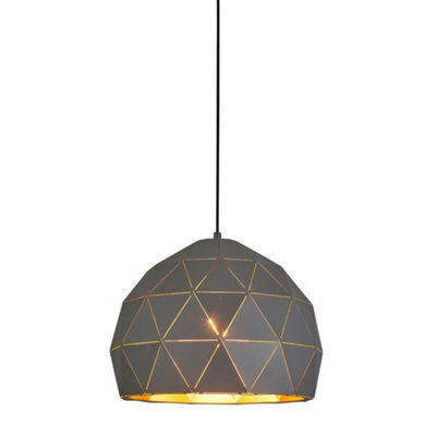 Luminosa Lighting Luminosa Modern Hanging Pendant Graphite, Gold, Champagne 1 Light , E27 - image 1