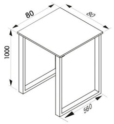 Vcm Wooden Bar Table Standing Table Xona 80X80 - thumbnail 4