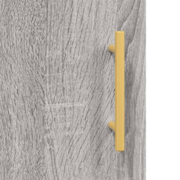 Berkfield Highboard Grey Sonoma 69.5X34X180 Cm Engineered Wood - thumbnail 9