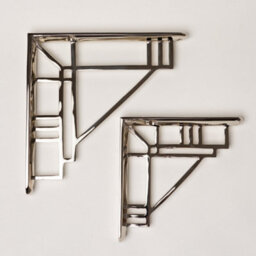 Brass bee Solid Brass Camden Shelf Brackets - Nickel 205mm X 205mm - Large - thumbnail 2