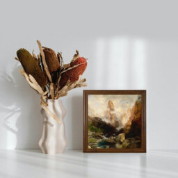 "AK Frames 5X5"" Classic Walnut Modern Picture Frame - Poster Frame For Photos, Prints And Wall Art - Elegant Home Decor" - thumbnail 4