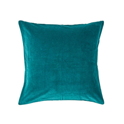 Homescapes Emerald Green Velvet Cushion Cover, 40 X 40 Cm - image 1