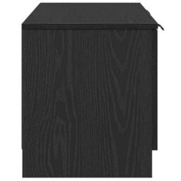 Berkfield Modern Tv Cabinet - Black Oak - 140X35X40 Cm - Made Of Engineered Wood - thumbnail 8
