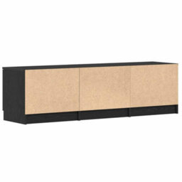 Berkfield Modern Tv Cabinet - Black Oak - 140X35X40 Cm - Made Of Engineered Wood - thumbnail 6