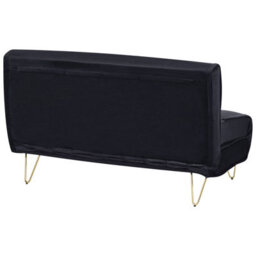 Beliani Sofa Bed 2 Seater Vestfold Velvet Black - thumbnail 7