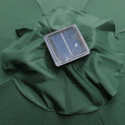 Rinse Bathrooms Green Garden Parasol With Solar Powered Lights With Tilt And Crank Handle Outdoor Patio Umbrella Mechanism 2.7M - thumbnail 4