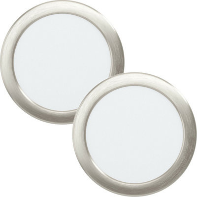 2 Pack Satin Nickel Led Flush Downlight For Walls And Ceilings - 10.5W Modern Spotlights - image 1