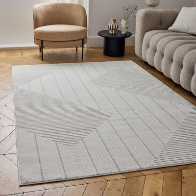 The Rugs Carmel Cream/beige Geometric Design Area Rug And Runner Non Shedding, Stain Resistant, Soft - image 1