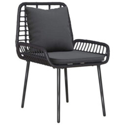 Berkfield Modern Garden Dining Set 3 Pcs Poly Rattan, Steel - thumbnail 4