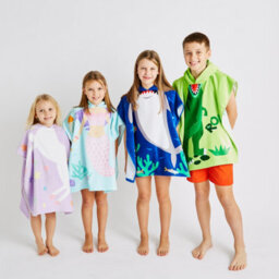 Catherine Lansfield Kids Dinosaur Hooded Cotton 60X120Cm Towel Poncho Green - thumbnail 4