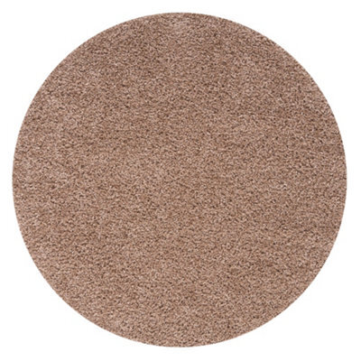 The Rugs Beige Soft Plain Design Fluffy Shaggy Rugs And Runners High Pile Living Room Kitchen Hallway 380 - image 1