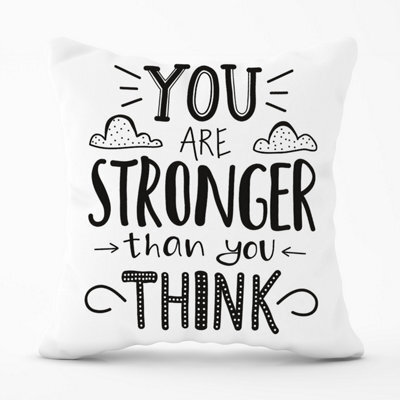 Warren Reed Designer You Are Stronger Than You Think Outdoor Cushion 45Cm X 45Cm - image 1