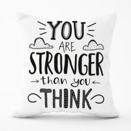 Warren Reed Designer You Are Stronger Than You Think Outdoor Cushion 45Cm X 45Cm - thumbnail 1