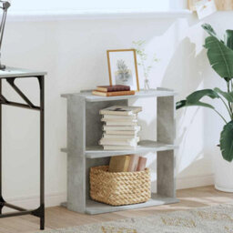 Berkfield Elegant Bookcase 3-Tier Concrete Grey 60X30X60 Cm Engineered Wood - thumbnail 3