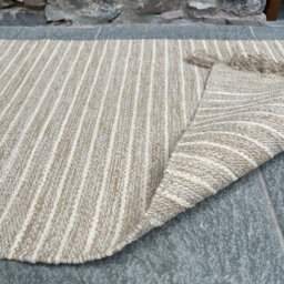Second Nature Online Bekal Flat Weave Rug Striped Design Cotton And Jute 120 Cm X 180 Cm - thumbnail 5