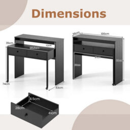 Extendable Computer Desk Convertible - thumbnail 2