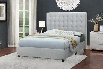 Sareer Furniture Sareer Bailey Bed, Bed In A Box, Contemporary Grey Upholstered Bed - image 1