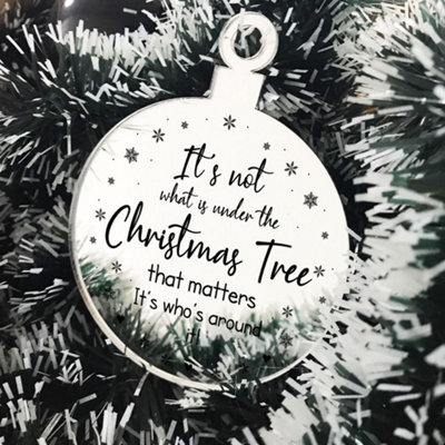 Red Ocean Christmas Bauble Engraved Family Gift Christmas Tree Decoration Xmas Gift For Family - image 1