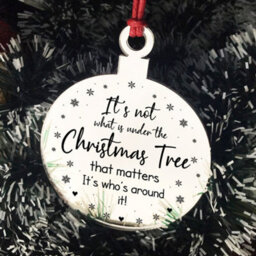 Red Ocean Christmas Bauble Engraved Family Gift Christmas Tree Decoration Xmas Gift For Family - thumbnail 3