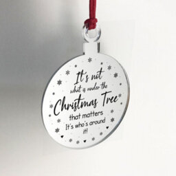 Red Ocean Christmas Bauble Engraved Family Gift Christmas Tree Decoration Xmas Gift For Family - thumbnail 4