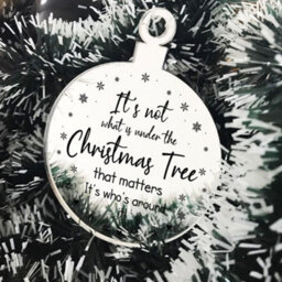 Red Ocean Christmas Bauble Engraved Family Gift Christmas Tree Decoration Xmas Gift For Family