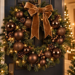Decoris 60 Espresso Brown Baubles Shatterproof Christmas Tree Hanging Decoration - thumbnail 7