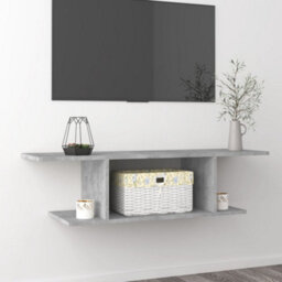 Berkfield Durable Wall Mounted Tv Cabinet Concrete Grey 103X30X26.5 Cm - thumbnail 2