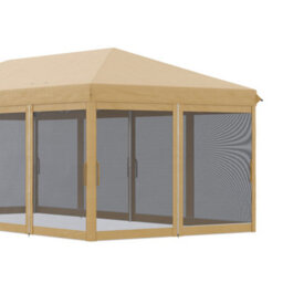 Outsunny 6 X 3(M) Pop Up Party Tent Canopy With 6 Removable Sidewalls Beige - thumbnail 8