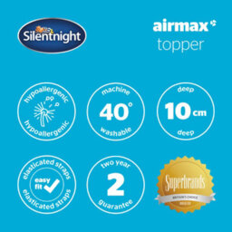 Silentnight Airmax 10Cm Mattress Topper Small Double - thumbnail 9