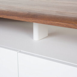 Wyld And Coco Aurora Tv Stand Dark Brown And White Gloss With Three Drawers And Cable Management - thumbnail 6