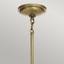 Luminosa Lighting Luminosa Kichler Tollis Globe Pendant Ceiling Light Natural Brass & White - thumbnail 3