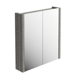 Plum&clay Walter Grey Wood Single Mirrored Cabinet (W)750mm