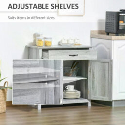 Wyld Haus Toro Noyo Grey Grain Farmhouse Sideboard With Sliding Barn Doors, 80Cm X 39.7Cm X 80Cm - thumbnail 5