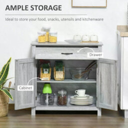 Wyld Haus Toro Noyo Grey Grain Farmhouse Sideboard With Sliding Barn Doors, 80Cm X 39.7Cm X 80Cm - thumbnail 7