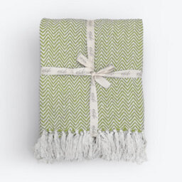 Allure Bath Fashions Audley Cotton Herringbone Sofa Throw Blanket (Green, 150 X 200Cm) - thumbnail 1