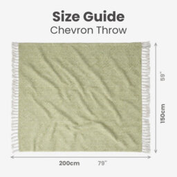 Allure Bath Fashions Audley Cotton Herringbone Sofa Throw Blanket (Green, 150 X 200Cm) - thumbnail 5