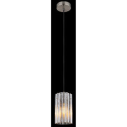 Luminosa Lighting Luminosa Cayden Slim Pendant Ceiling Light Nickel Matt Clear Glass Shade 1X E27 - thumbnail 4