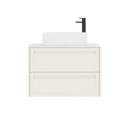 Royal Bathrooms Royal Bathroom Elmore 800mm Classic White Wall Mounted Countertop Bathroom Vanity Unit 2 Drawer With Peak Basin - thumbnail 7