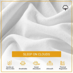 Lazzaro Premium 100% Egyptian Cotton Pillowcases 300 Thread Count 4 Pack Breathable Ultrasoft - thumbnail 5