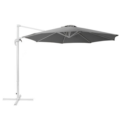Beliani Cantilever Parasol 300 Cm Savona Dark Grey Grey - image 1