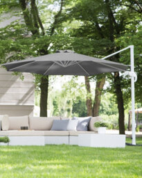 Beliani Cantilever Parasol 300 Cm Savona Dark Grey Grey - thumbnail 2