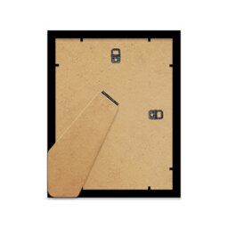 "9X7"" Black Frame With Mount For 7X5"" Pictures 20mm Slim Edge Portrait And Landscape Display With Wall Hooks And Kickstand" - thumbnail 3