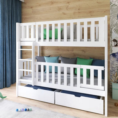Arte Ksawery White Wooden Bunk Bed 80 X 180Cm - No Mattress - image 1