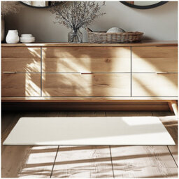 Tectake Rug Zonelle Short Pile And Ultra-Soft Carpet In Rectangular Or Round Design 60 X 110 Cm - Cream - thumbnail 1