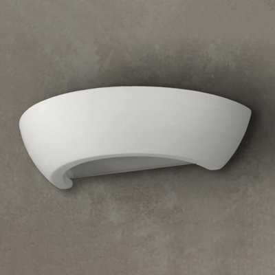 Luminosa Lighting Luminosa 1 Light Ceramic Flush Wall Light White, E27 - image 1