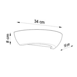 Luminosa Lighting Luminosa 1 Light Ceramic Flush Wall Light White, E27 - thumbnail 5